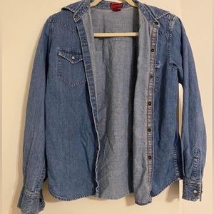 Women’s denim button down